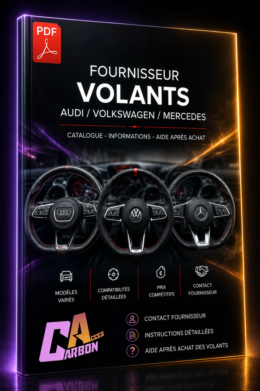 Couverture du guide PDF « Fournisseur volants » : catalogue, informations et aide après achat